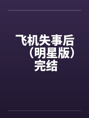 飞机失事后（明星版） 完结